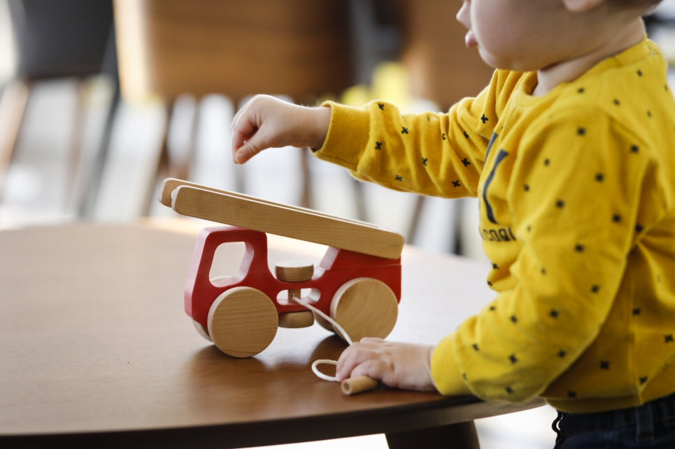 Crocolo Camion de pompier en bois fabriqué au Québec