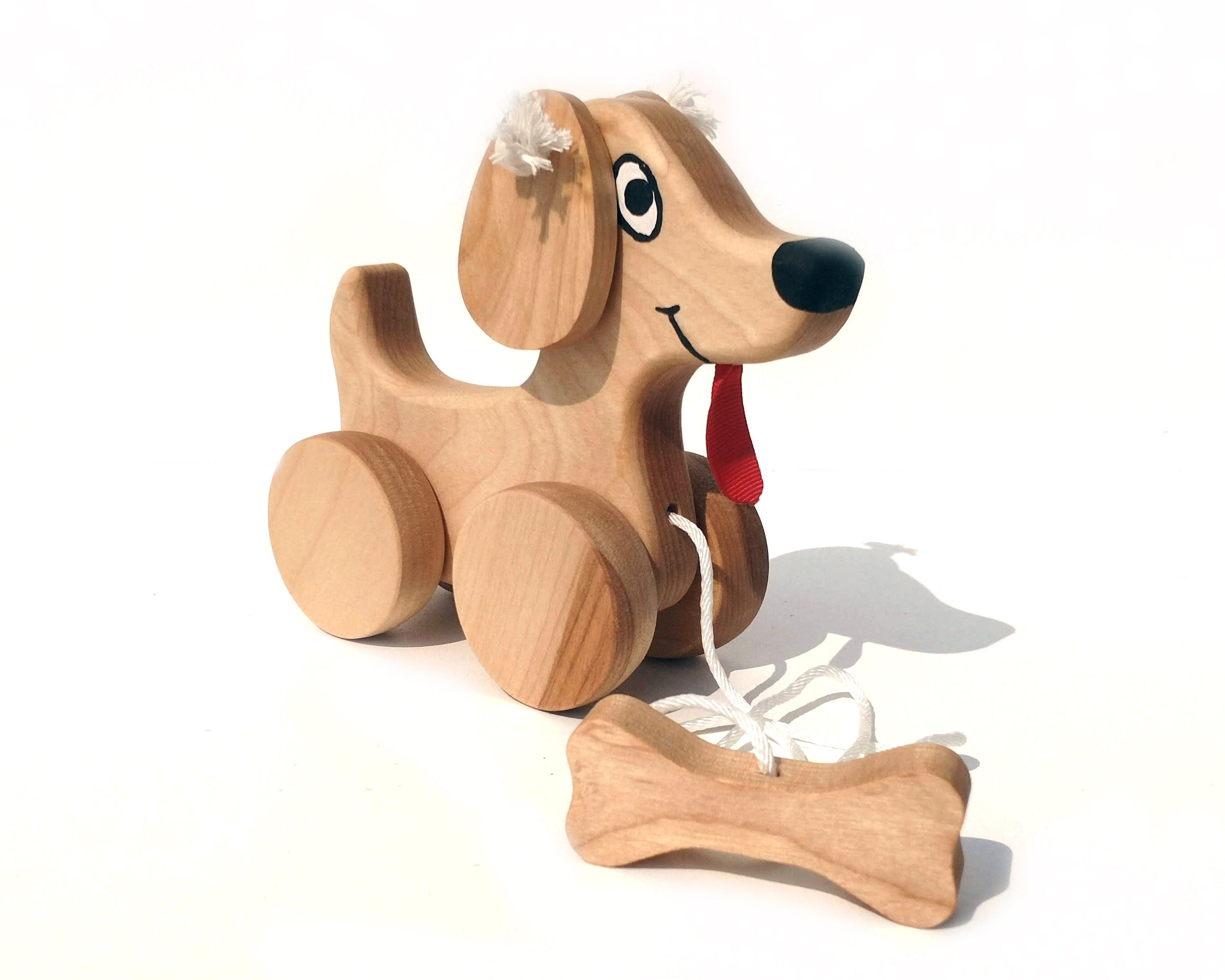 Crocolo chien à tirer en bois