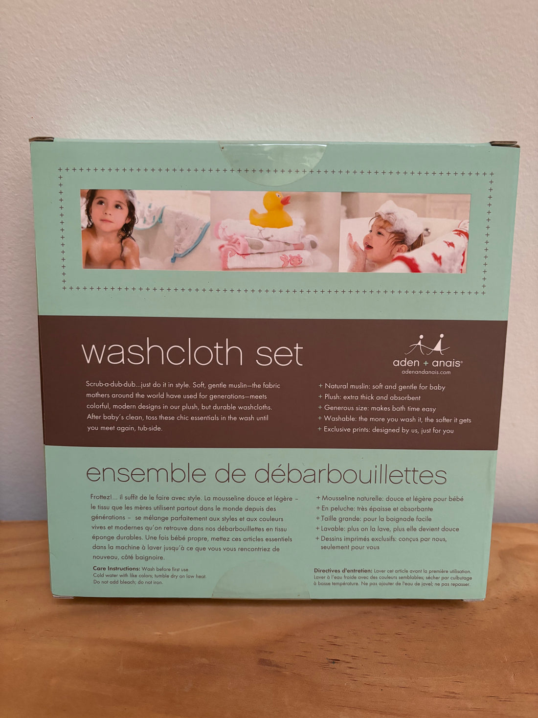 Aden & Anaïs débarbouillettes x 3