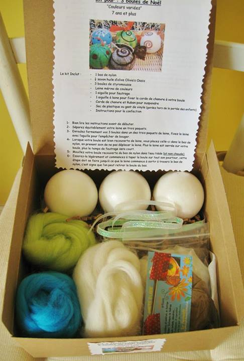 Little fingers of wool Do-it-yourself kit Felting Christmas balls