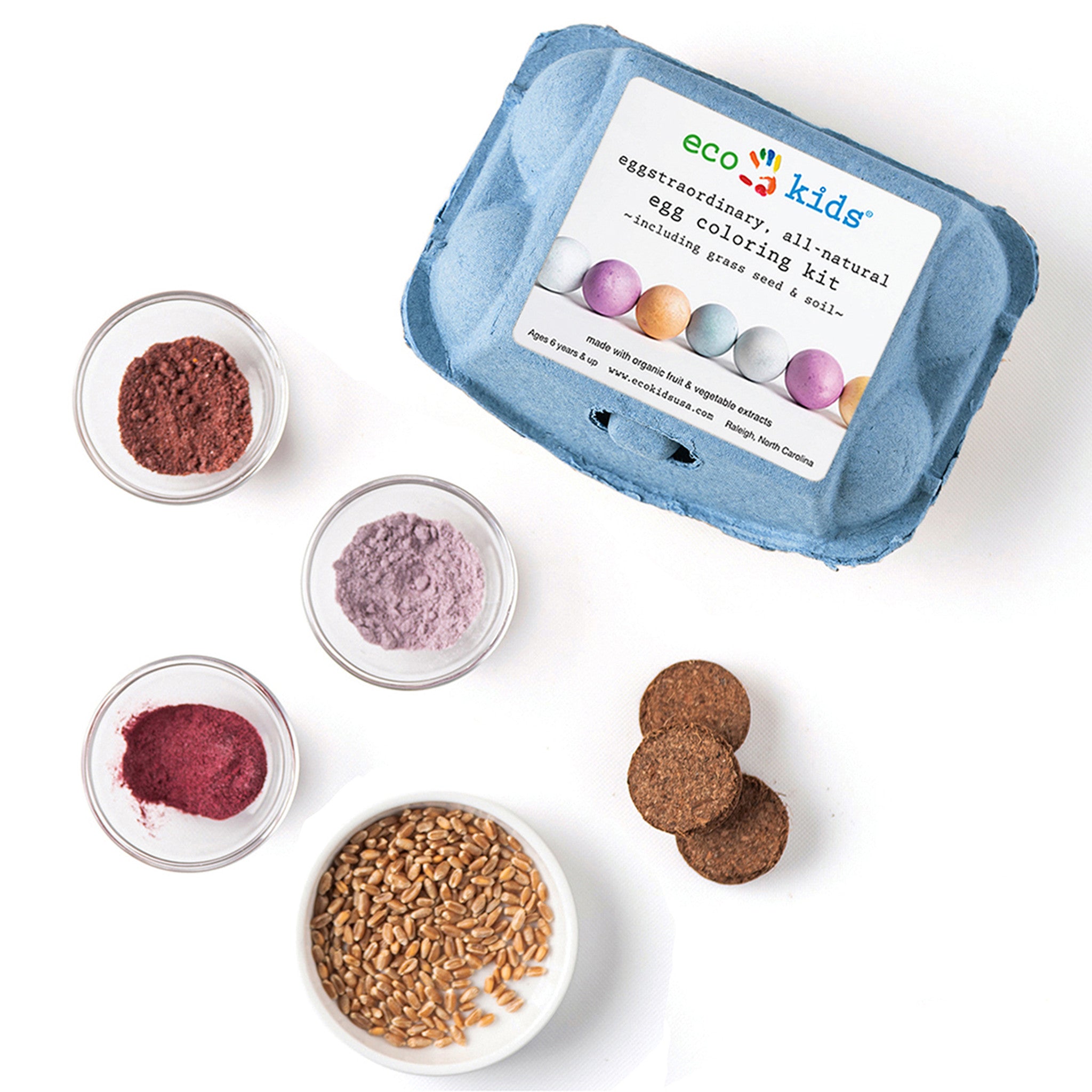 Eco Kids Ensemble de colorants naturels pour oeufs de Pâques