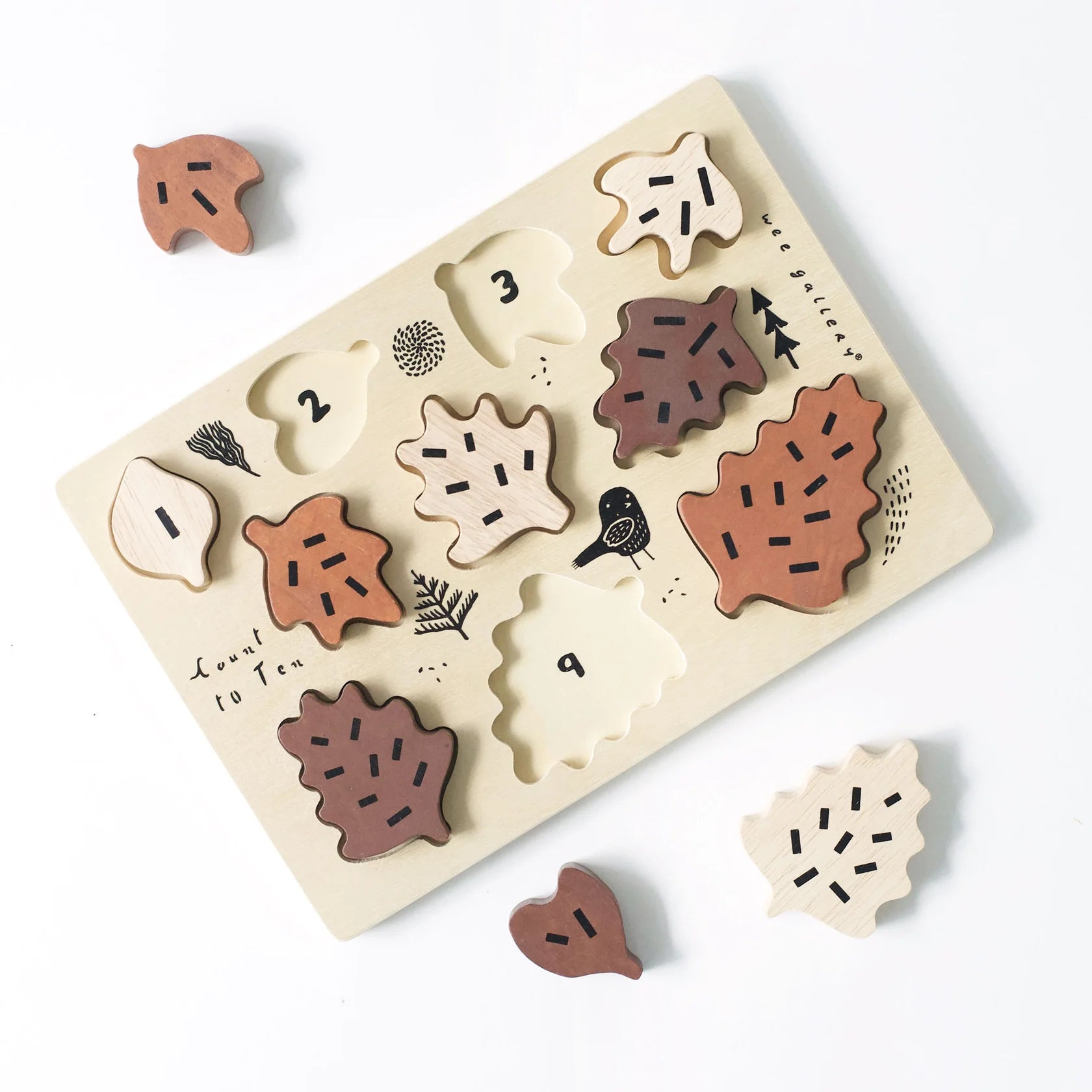 Wee Gallery Casse-tête pour compter feuilles