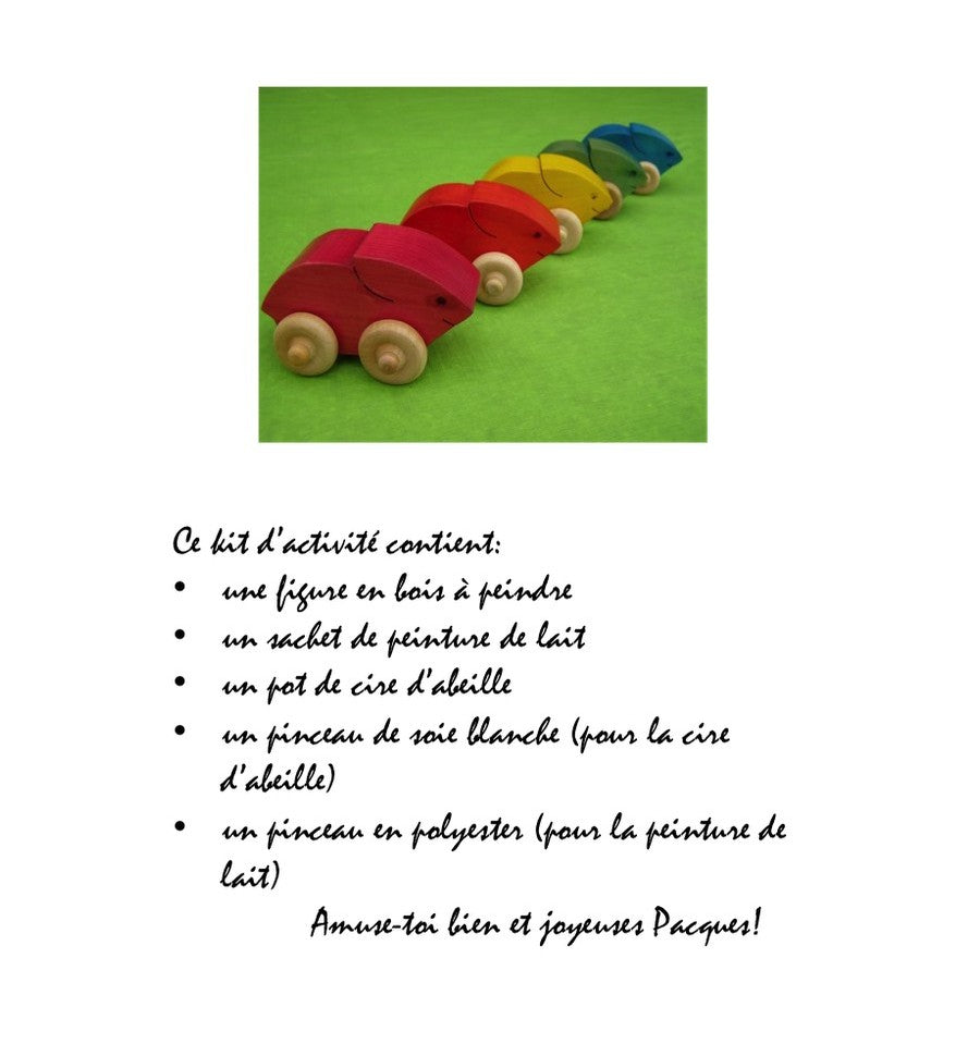 Corbeille de Pâques: ensemble à peindre soi-même: violet