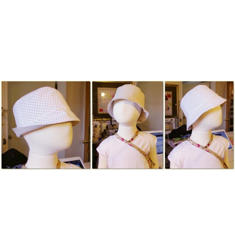 Chapeau bébé: mini pois marrons